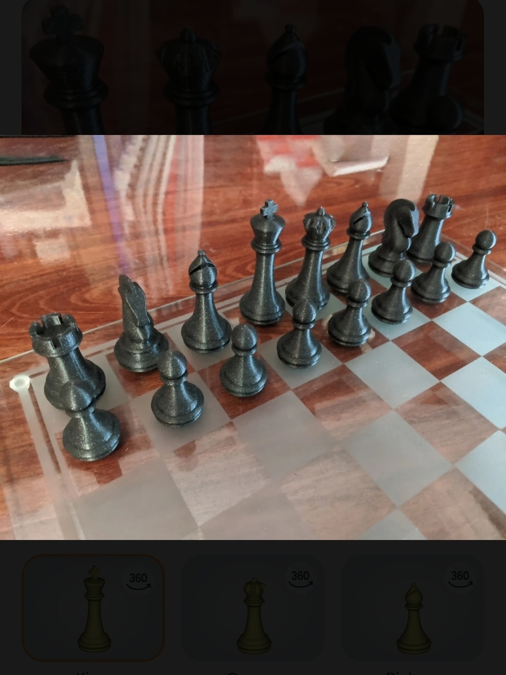 3D Printed Classic Chess Set Pieces for Home Games